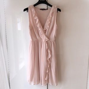 Pale Pink Ruffled Dress.